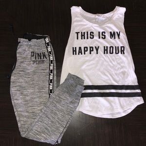 **BUNDLE** PINK Victoria Secret pants and top